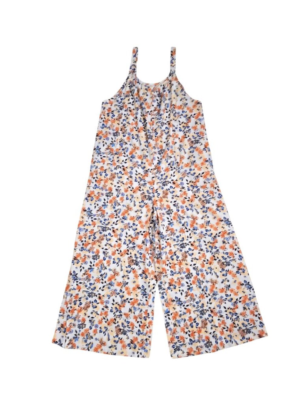 NWOT | Floral Print Wide-Leg Cami Jumpsuit Side Pockets XL
